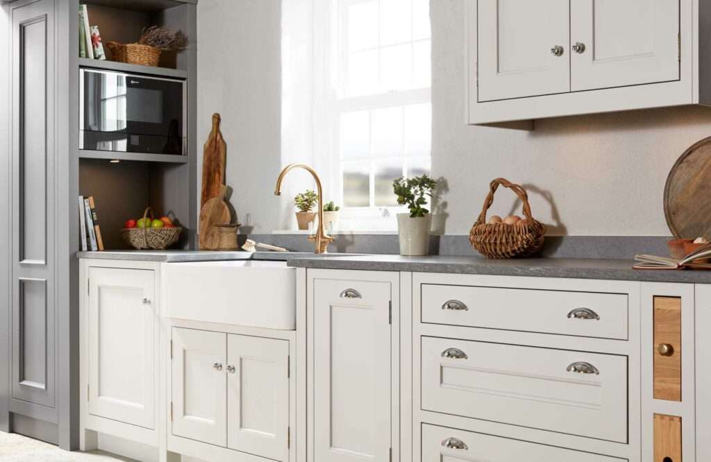 in frame shaker kitchen cabinets with traditional handles