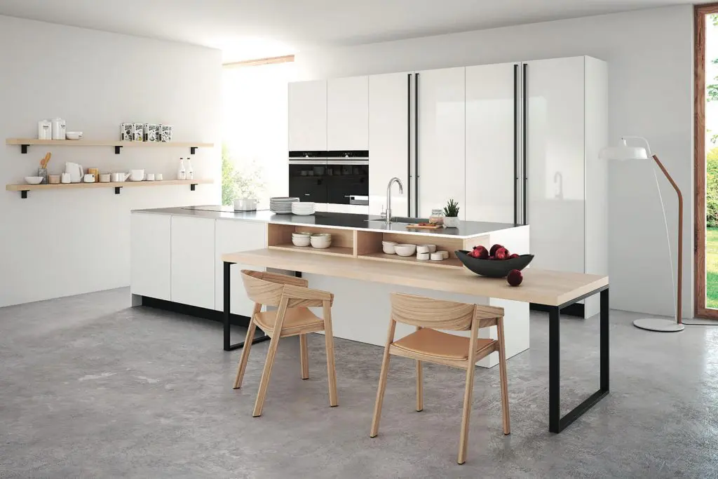 bespoke modern kitchens view of whole kitchen