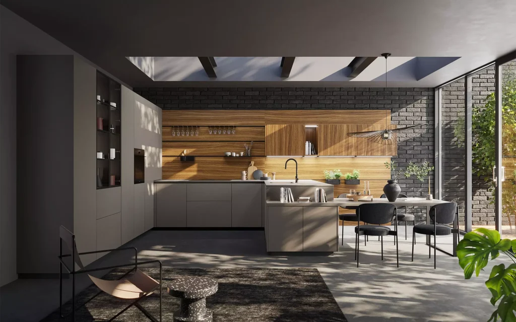 matt finish fenix kitchen design
